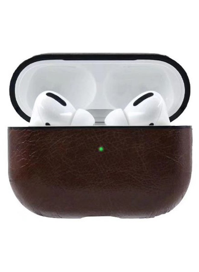 آي تيلكر غطاء حماية واقٍ للشحن ومزود بإبزيم لسماعات الأذن أبل آير بودز برو بني غامق - Image 2