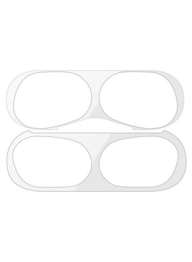 iTelker - Metal Dust Guard Sticker For Apple AirPods 3/Pro Case Cover Silver - Image 1
