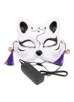 Generic LED Glowing Cosplay Fox Half Face Mask  - Image 1