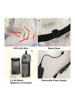 Generic LED Glowing Cosplay Fox Half Face Mask  - Image 2