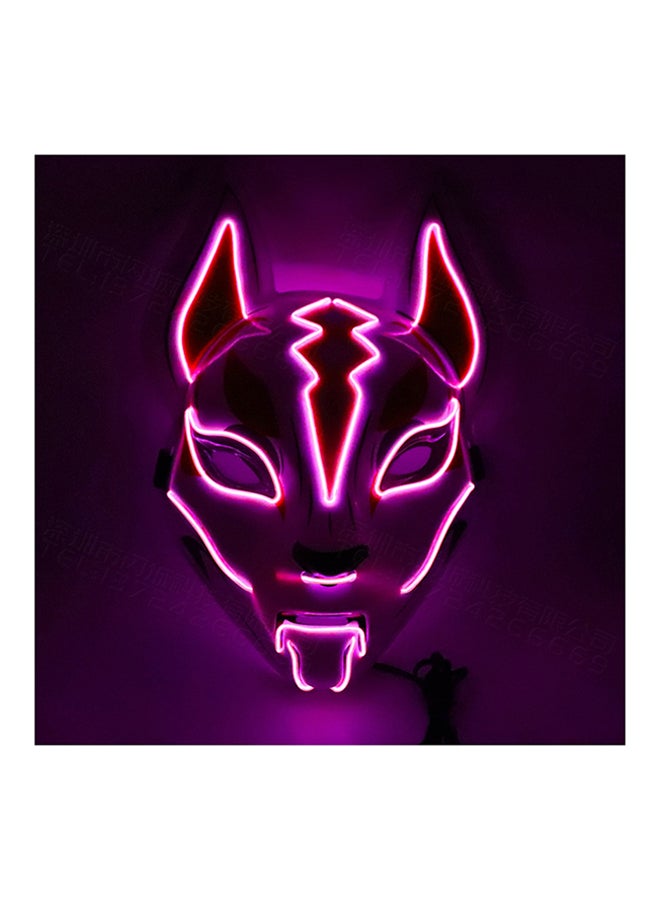 Generic - LED Glowing Cosplay Fox Half Face Mask - Image 1