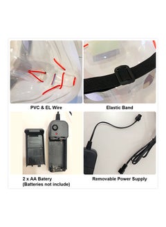 Generic LED Glowing Cosplay Fox Half Face Mask  - Image 3