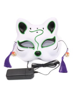 Generic LED Glowing Cosplay Fox Half Face Mask  - Image 1