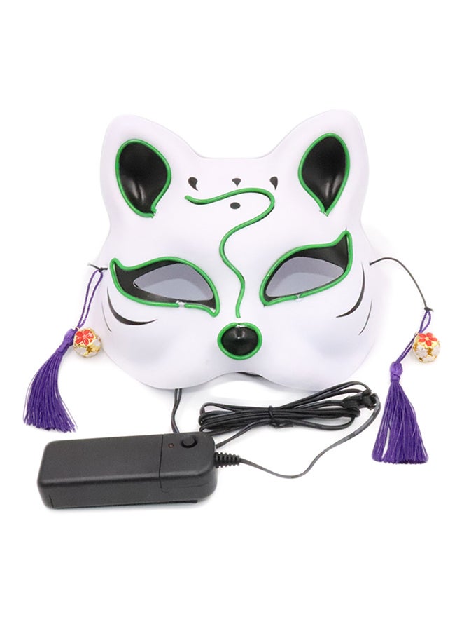 LED Glowing Cosplay Fox Half Face Mask  - Image 1