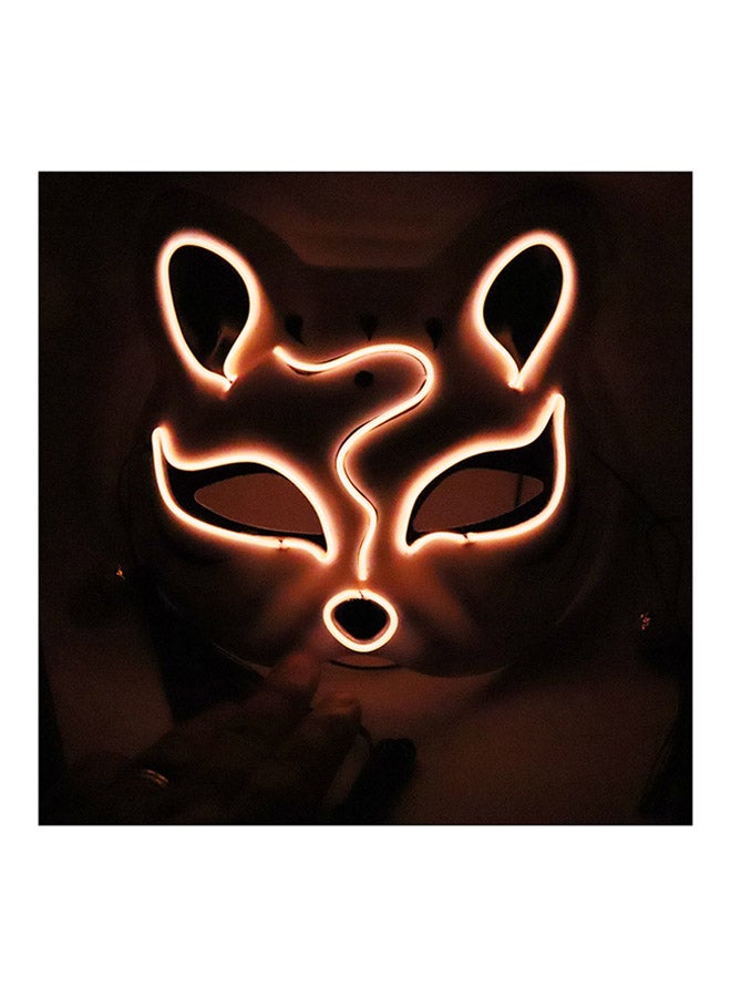 Generic - LED Glowing Cosplay Fox Half Face Mask - Image 1