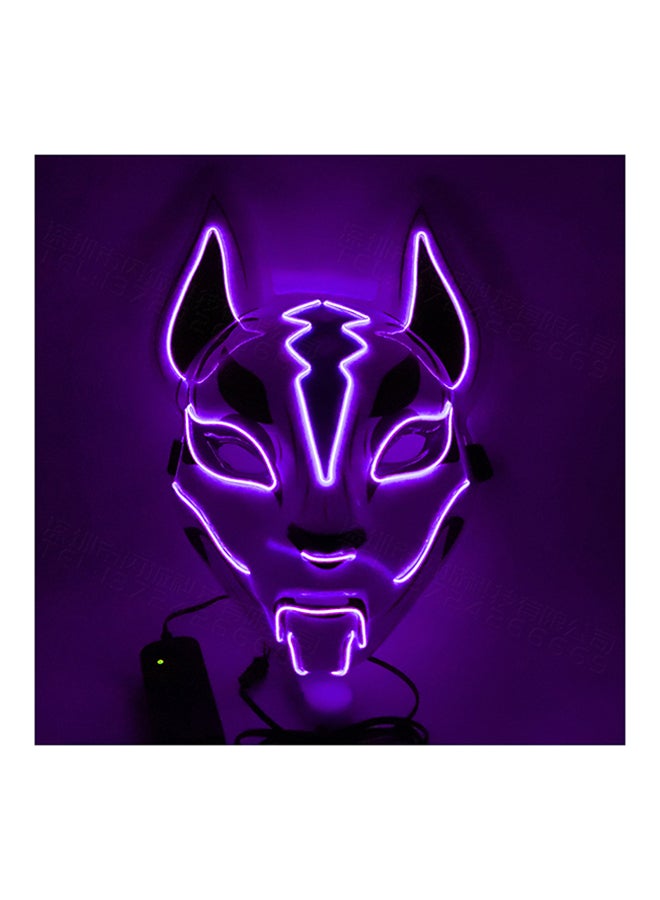 Generic - LED Glowing Cosplay Fox Half Face Mask - Image 1