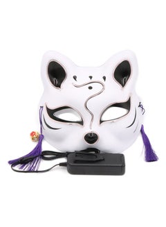 LED Glowing Cosplay Fox Half Face Mask