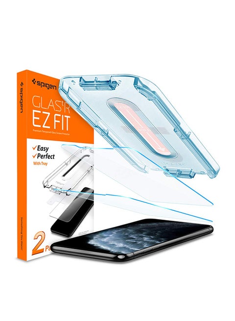 iPhone XS / iPhone X / 11 Pro GLAStR EZ FIT 2 Pack Tempered Glass Screen Protector with easy install tray