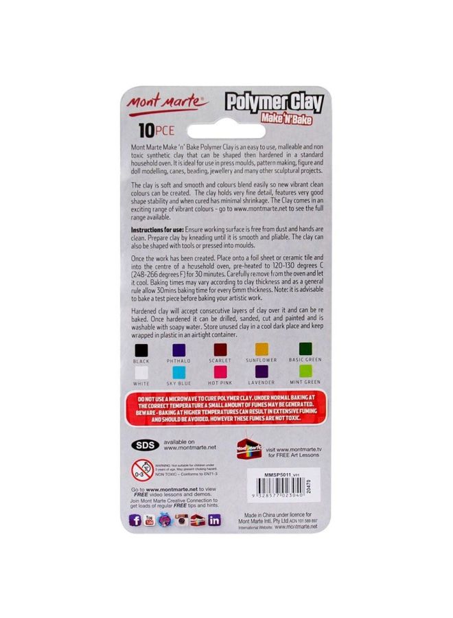 كبير آرت مجموعة صلصال بوليمر - 10 قطع - Image 2