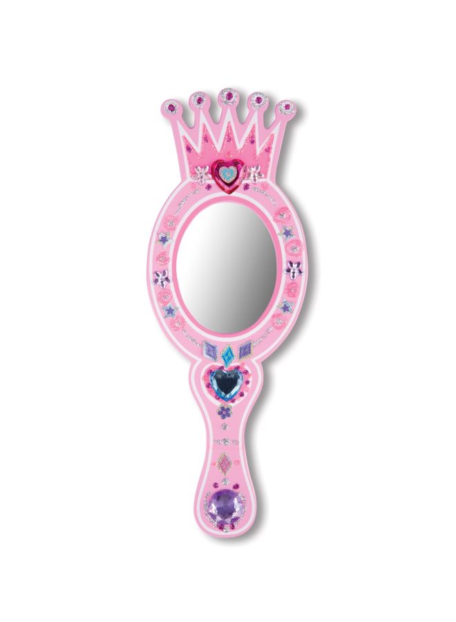 Melissa & Doug - Wooden Crown Mirror Craft Kit 8854 - Image 1