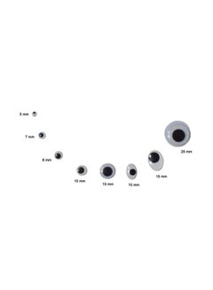 Asian Hobby Crafts Pack Of 100 Googly Moving Eye  - Image 2