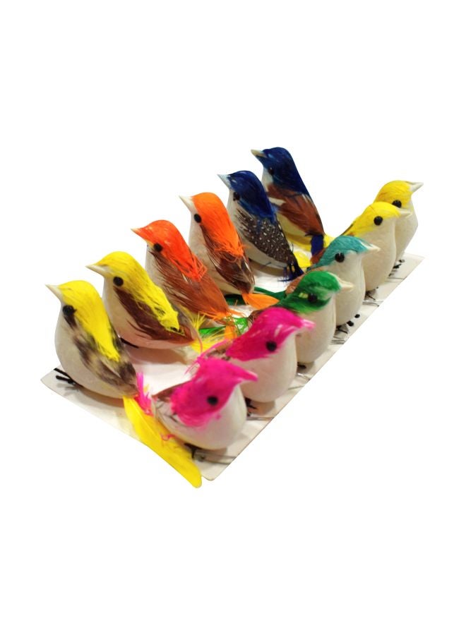 Asian Hobby Crafts - Pack Of 12 Artificial Mini Birds - Image 1