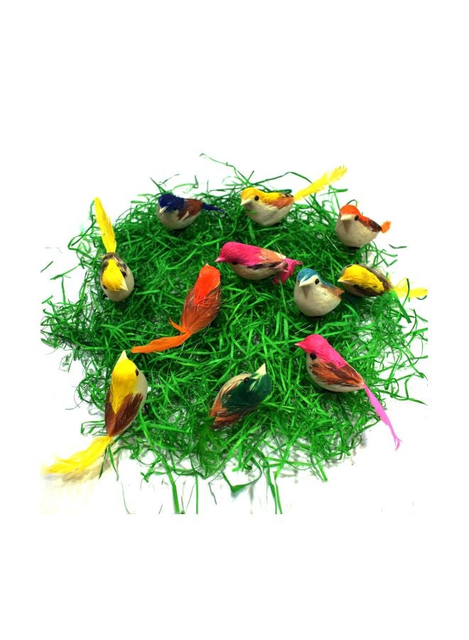 Asian Hobby Crafts - Pack Of 12 Artificial Mini Birds - Image 1