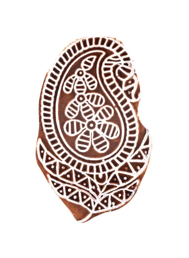 Hashcart 10-Piece Hand-Carved Wooden Baren-Motif Printing Block - Image 2