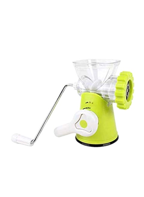 Multi-Function Manual Juicer And Meat Grinder Clear/Green 36x9.5cm