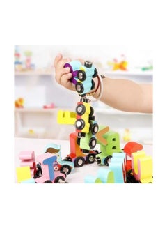 FunBlast 26-Piece Wooden Magnetic Alphabet Educational Train Toy  - Image 2