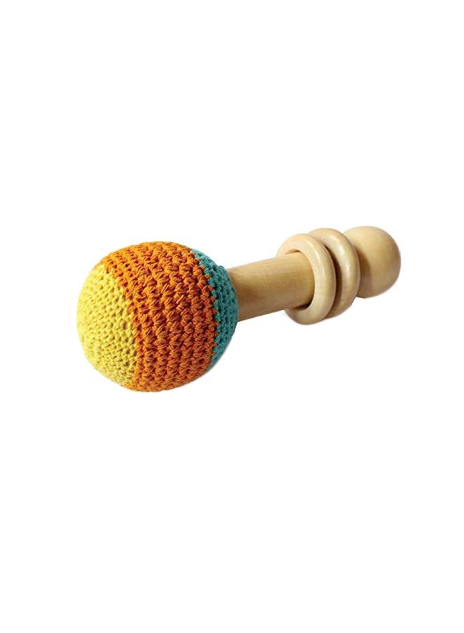 Shumee Wooden Crochet Shaker Rattle Toy DTM-IN-IHD-CS-W-1718 13.3cm - Image 1