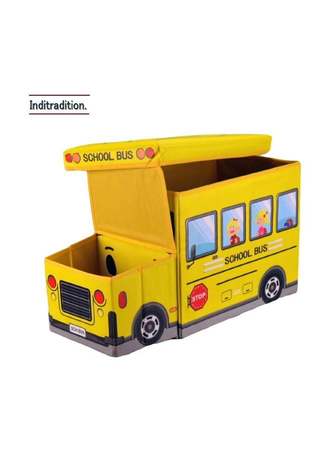 Inditradition School Bus Play Vehicle And Storage Box Yellow - Image 3