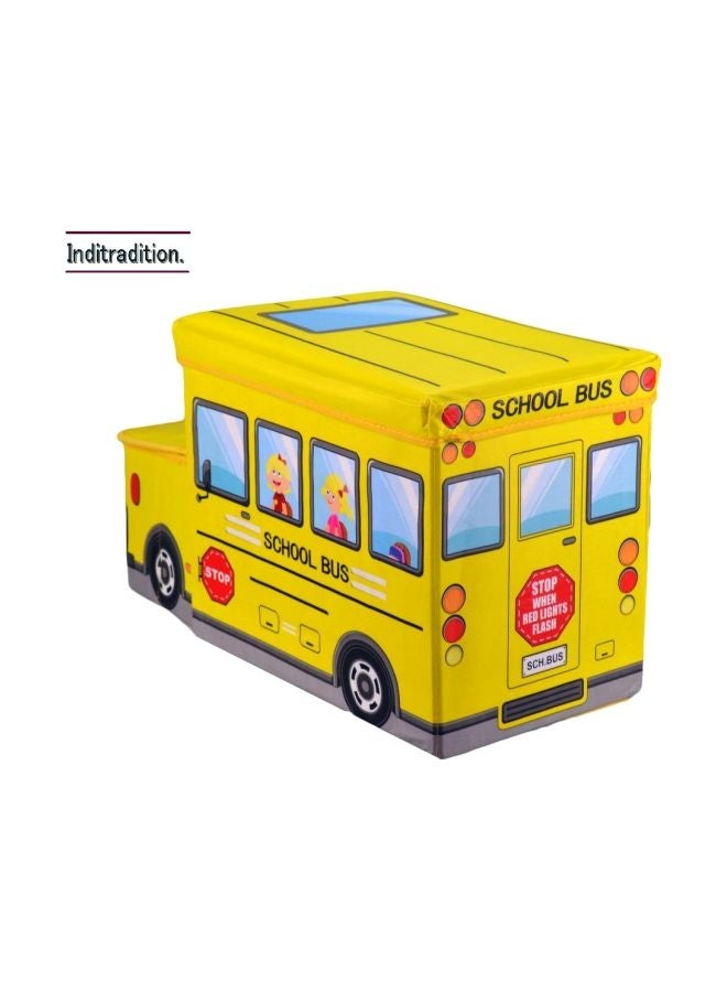 Inditradition School Bus Play Vehicle And Storage Box Yellow - Image 2