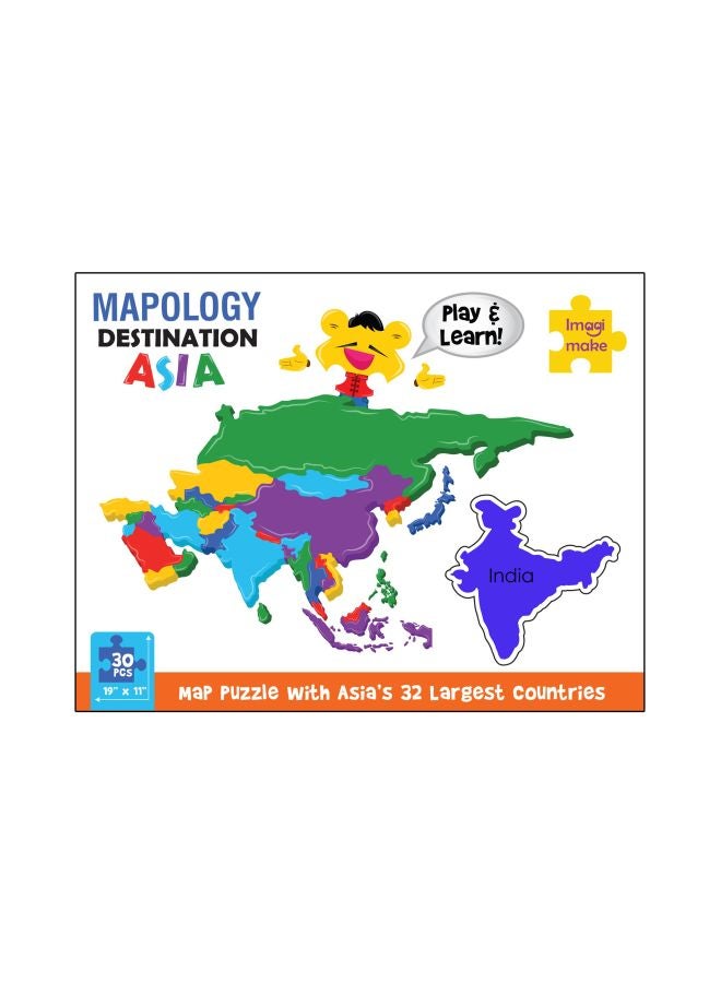 Imagimake - 29-Piece Mapology Asia Map Puzzle Set MP05 - Image 1