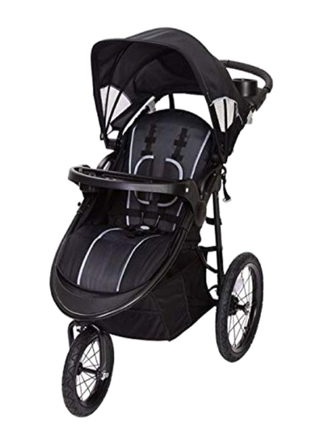 babytrend Cityscape Plus Jogger Travel System ( 0 month & above up to 22 kg), Flexloc ICS, Multi-Position, Safety Harness, Peek-a-boo Canopy - Raven  - Image 1