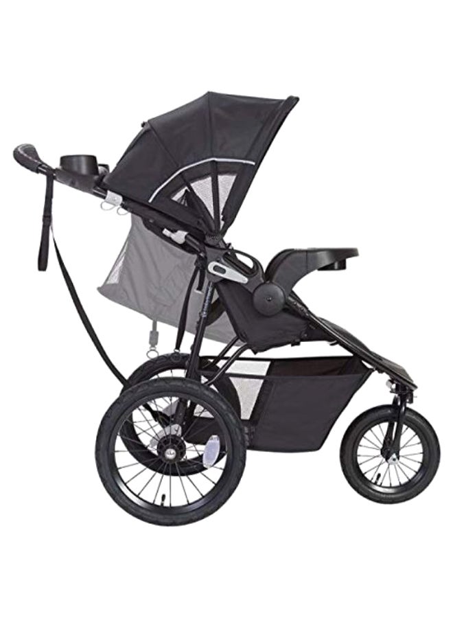 babytrend Cityscape Plus Jogger Travel System ( 0 month & above up to 22 kg), Flexloc ICS, Multi-Position, Safety Harness, Peek-a-boo Canopy - Raven  - Image 2