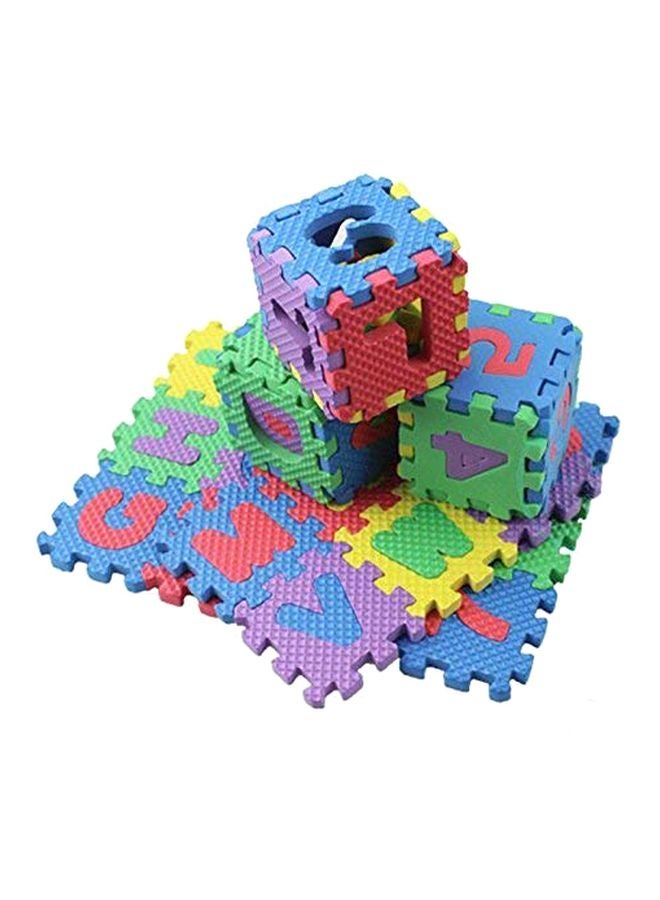 فنبلاست مجموعة من 36 حصيرة إسفنجية صغيرة الحجم من IND-FUN-36PC-PUZZ-KID - Image 1