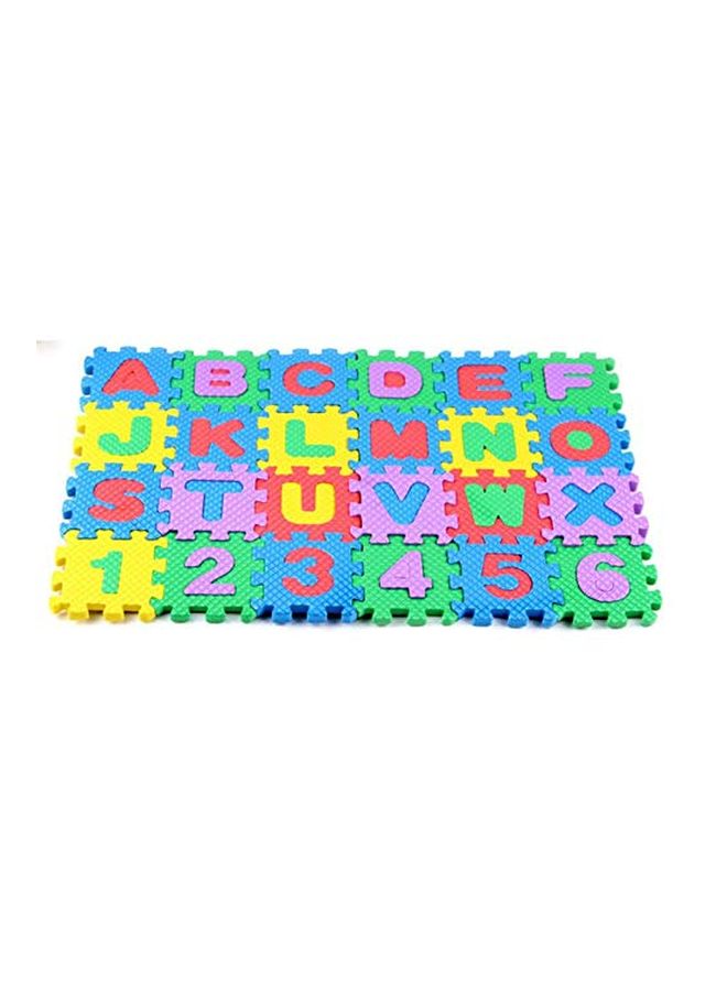 فنبلاست مجموعة من 36 حصيرة إسفنجية صغيرة الحجم من IND-FUN-36PC-PUZZ-KID - Image 2