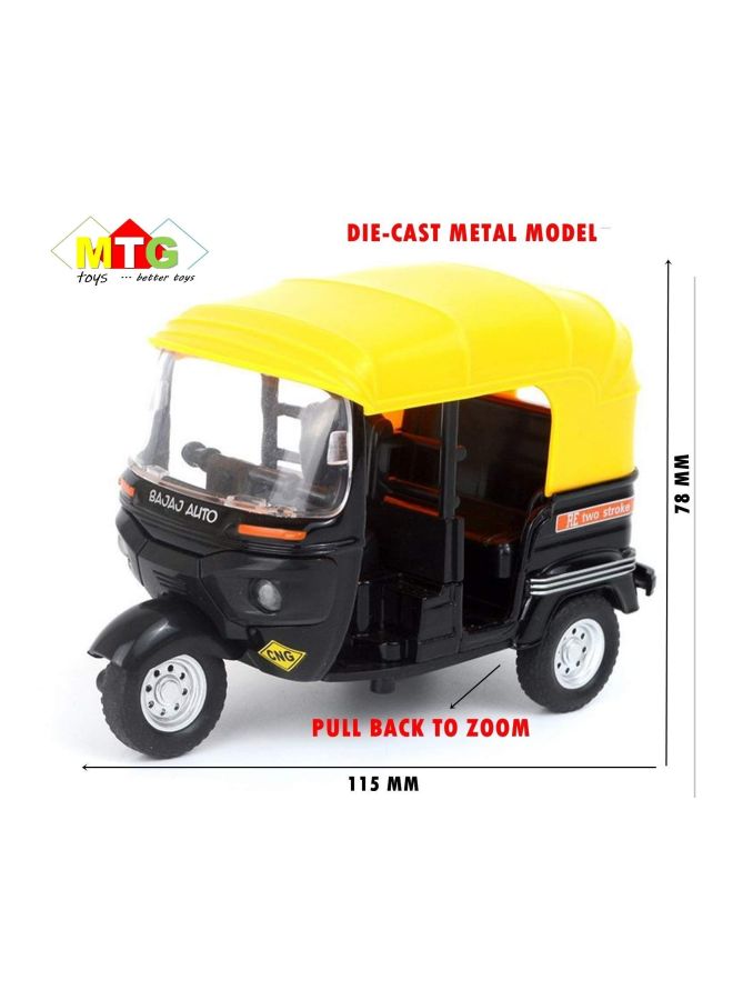 MTG Die Cast Metal Model Bajaj Auto Rickshaw  CNG AUTO Multicolour  - Image 2