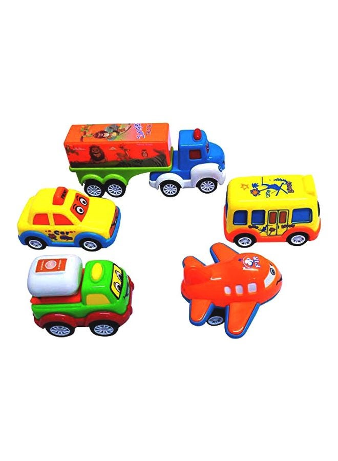 FunBlast 5-Piece Unbreakable Pull Back Vehicles Set B07NXZTBSG Multicolour