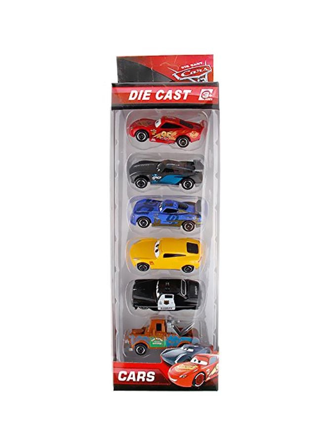 6-Piece Die Cast Cars Movie Themed Toy Vehicles MTG760-15 Multicolour