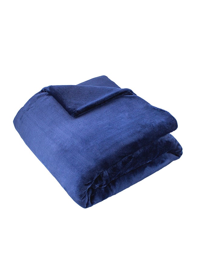 Super Soft Plush Blanket Polyester Blue
