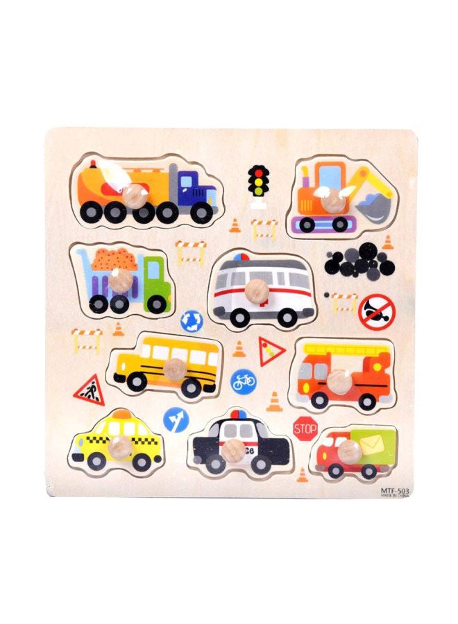 Vibgyor Vibes MDF Wooden Car Pegged Puzzle  - Image 1