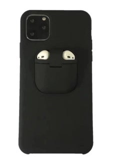 PEOK 2-In-1 Protective Case Cover For Apple iPhone 11 And AirPods 2 Black 