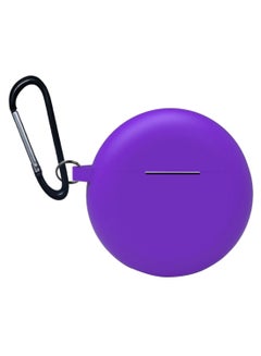 PEOK Protective Case Cover With Carabiner For Huawei Freebuds3 Purple/Black 