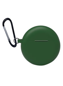 PEOK Protective Case Cover With Carabiner For Huawei Freebuds3 Green/Black 