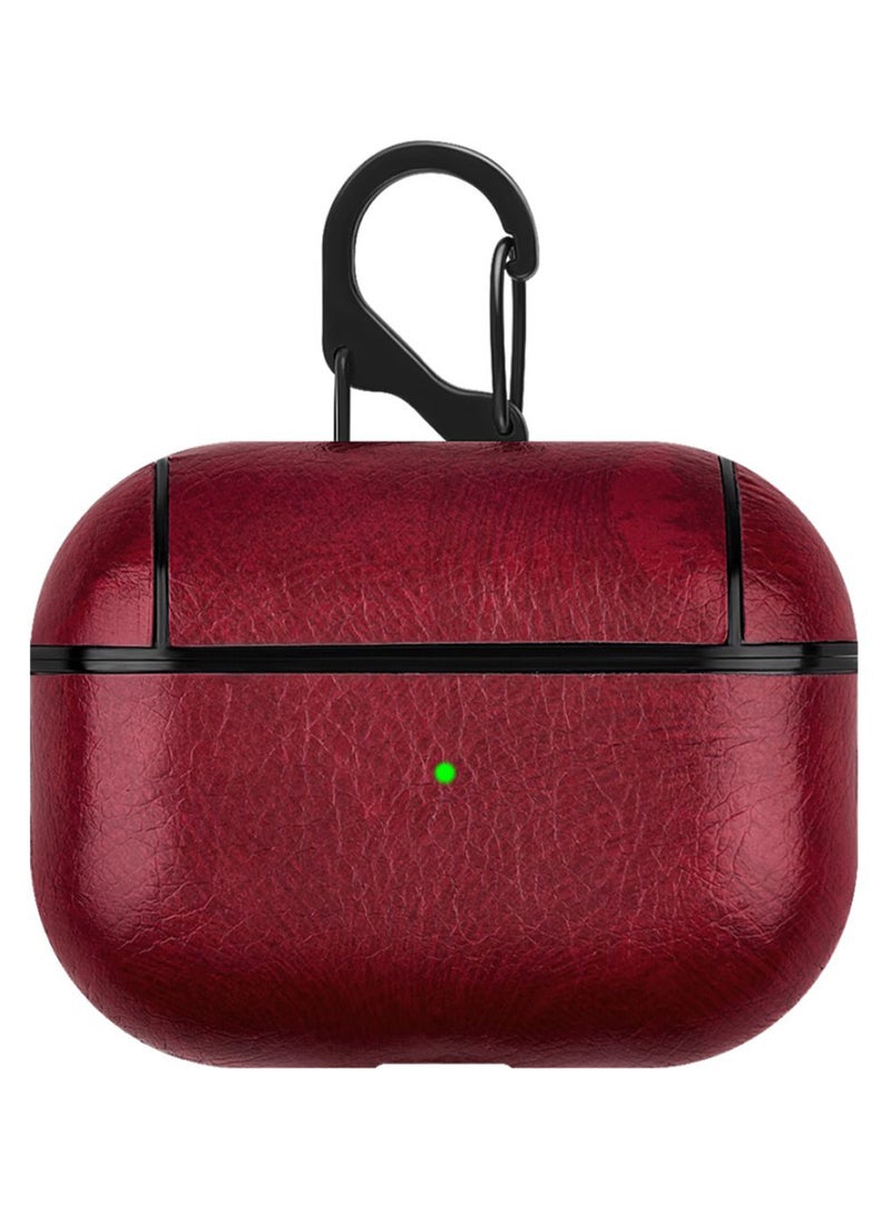 Generic Protective Charging Box Case Cover With Carabiner For Apple AirPods Pro Red/Black  - Image 1