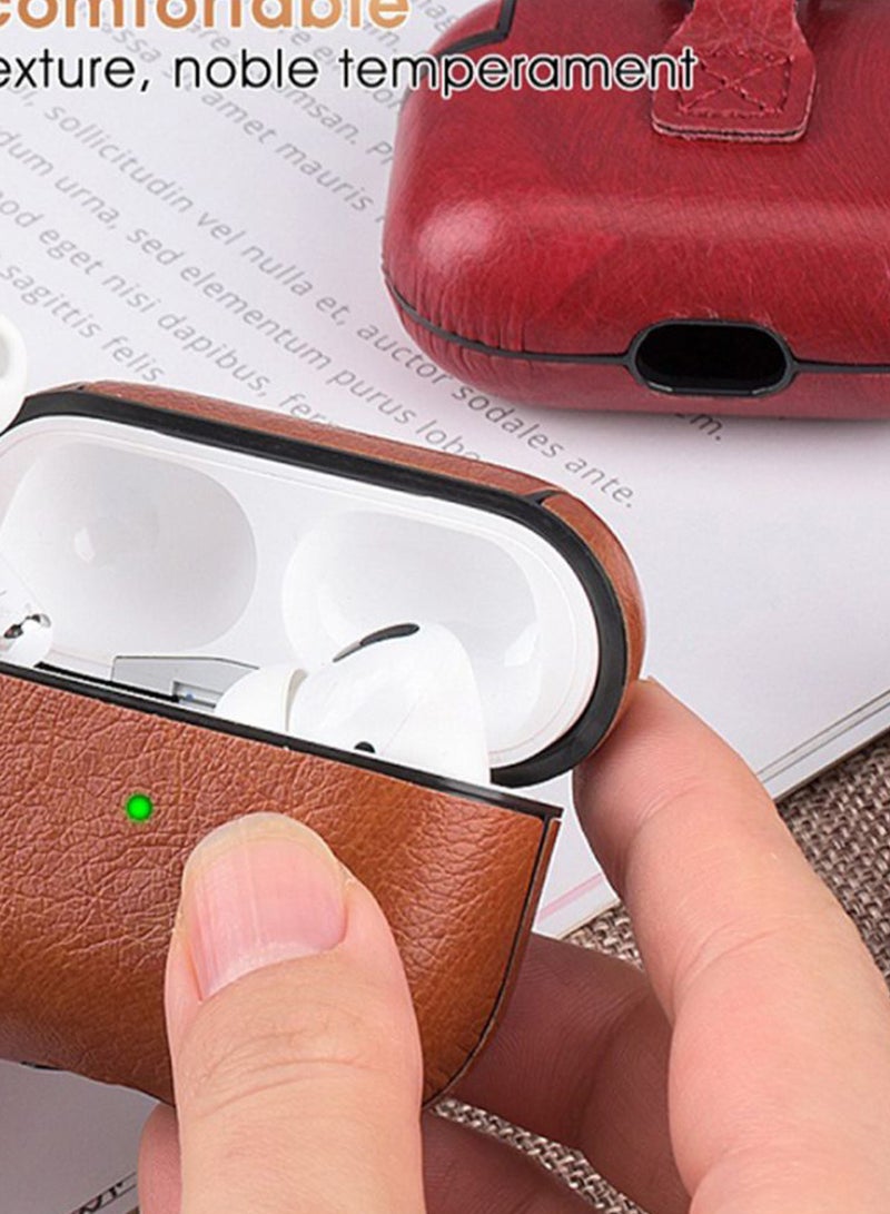 Generic Protective Charging Box Case Cover With Carabiner For Apple AirPods Pro Red/Black  - Image 2