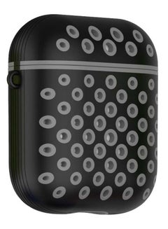 Round Hole Protective Case Cover With Hook For Apple AirPods Pro 1/2 Black/Grey
