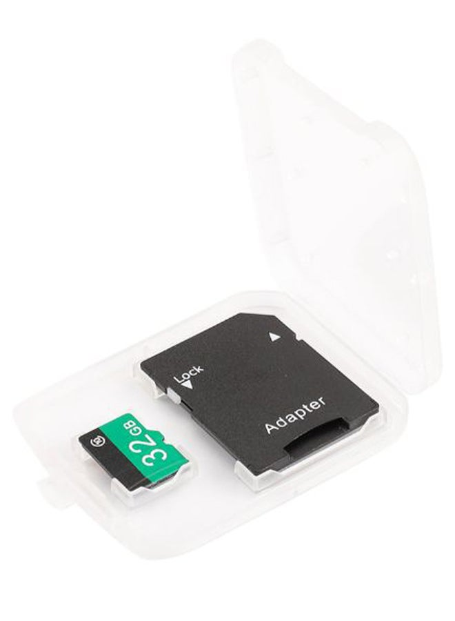 بطاقة ذاكرة فلاش TF من الفئة 10 مع محول أخضر/أسود/شفاف - Image 1