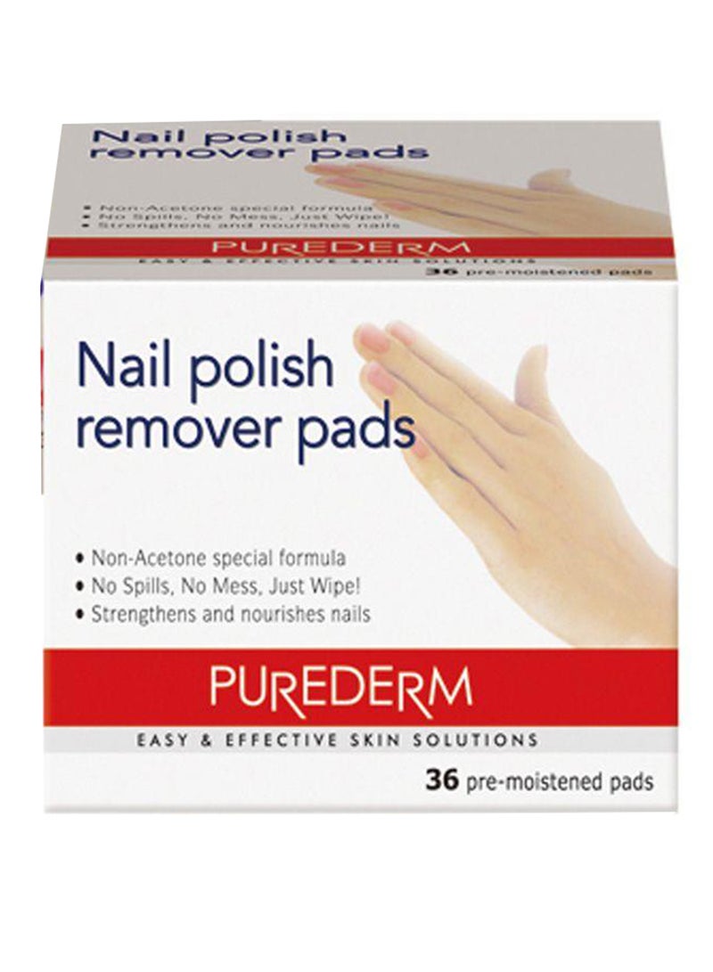 Purederm 36-Piece Nail Polish Remover Pad Set Clear - Image 2