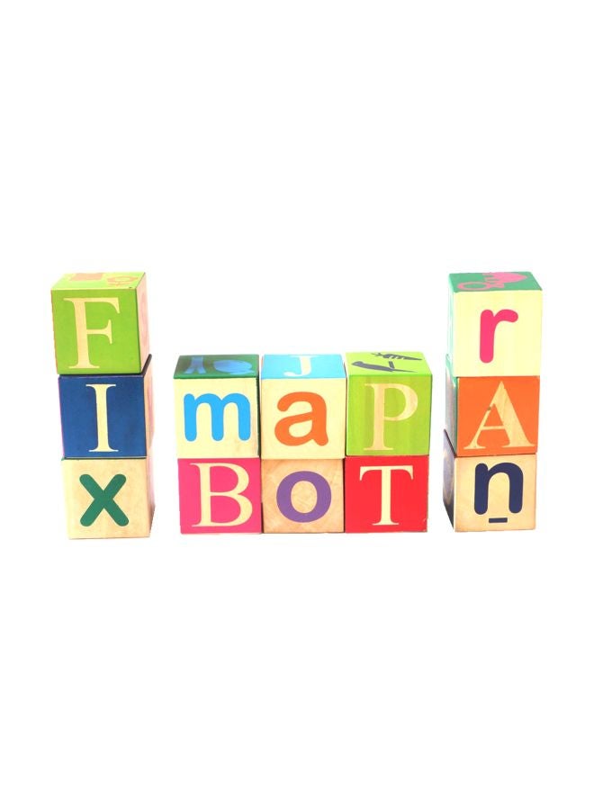 Shumee 13-Piece Wooden Alphabet Stacking Block Set 6546465  - Image 1