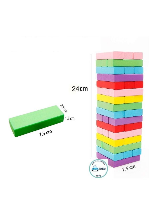 FunBlast 54-Piece Wooden Tumbling Tower  - Image 2