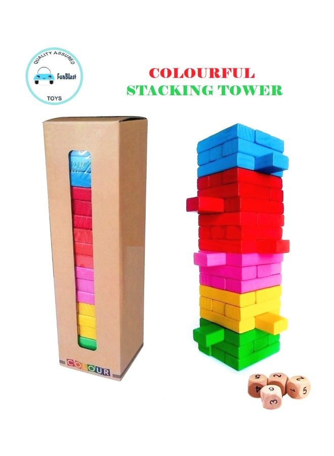 FunBlast 54-Piece Wooden Tumbling Tower  - Image 3