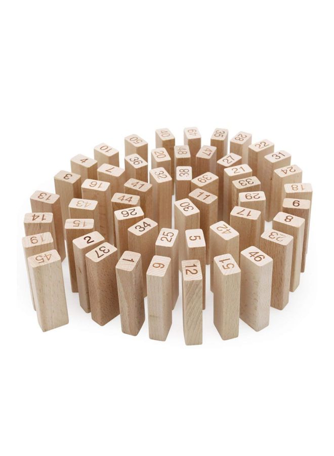 Okayji 58-Piece Wooden Tower Stacking Blocks  - Image 3