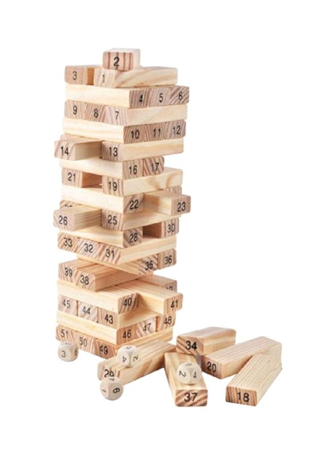 FunBlast 51-Piece Wooden Tower Stacking Blocks  - Image 1