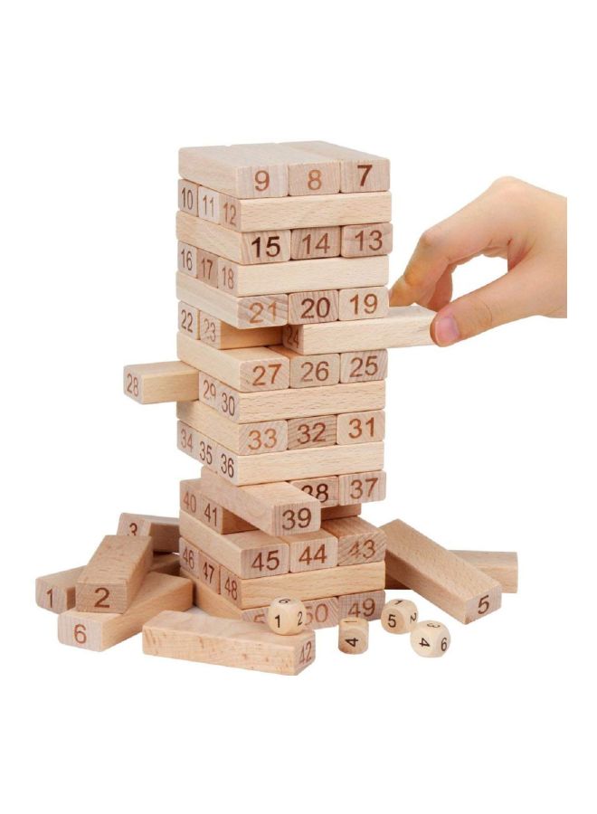FunBlast 51-Piece Wooden Tower Stacking Blocks  - Image 2