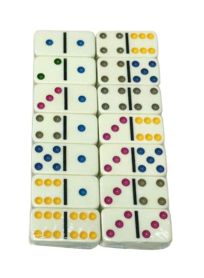 فنبلاست لعبة دومينو بنقاط ملونة بستة ألوان مزدوجة - Image 1