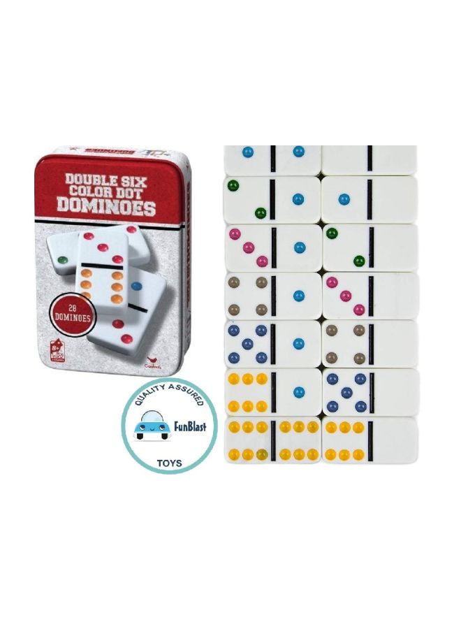 فنبلاست لعبة دومينو بنقاط ملونة بستة ألوان مزدوجة - Image 2