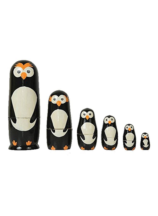 Toolart 5-Piece Hand Painted Wooden Owl Stacking Nested Toy Set - Image 1
